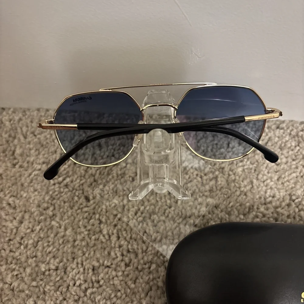 New Carrera 303/S Festival Edition Sunglasses Gold Blue Red $148 Unisex Aviator